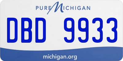 MI license plate DBD9933