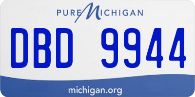 MI license plate DBD9944