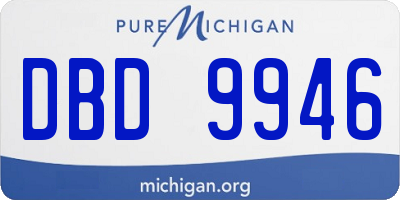 MI license plate DBD9946