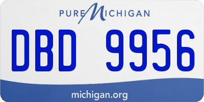 MI license plate DBD9956