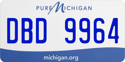 MI license plate DBD9964