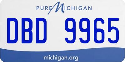 MI license plate DBD9965