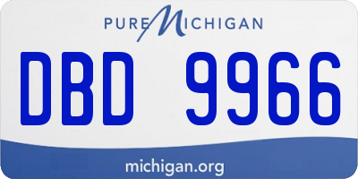 MI license plate DBD9966