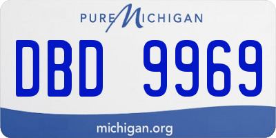 MI license plate DBD9969