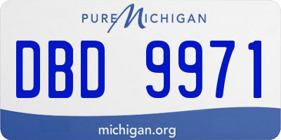 MI license plate DBD9971