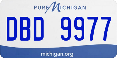 MI license plate DBD9977