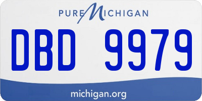 MI license plate DBD9979