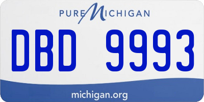 MI license plate DBD9993