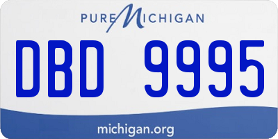 MI license plate DBD9995