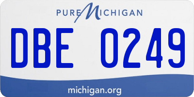 MI license plate DBE0249