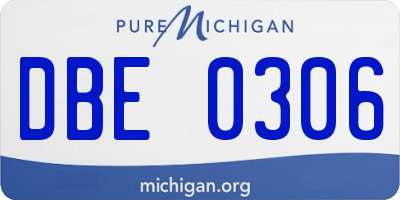 MI license plate DBE0306