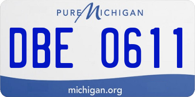 MI license plate DBE0611