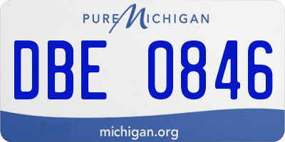 MI license plate DBE0846