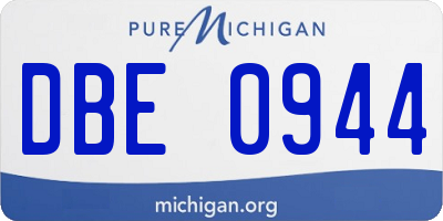 MI license plate DBE0944