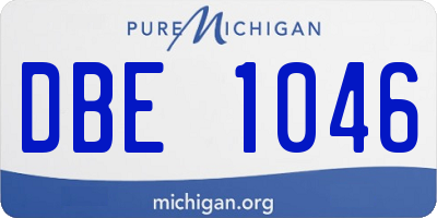 MI license plate DBE1046