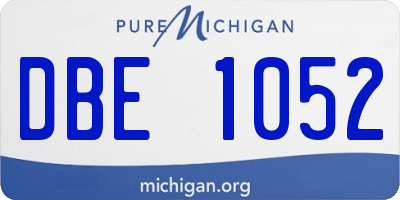 MI license plate DBE1052