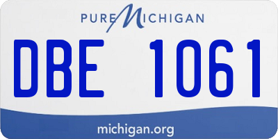 MI license plate DBE1061