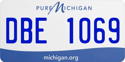 MI license plate DBE1069