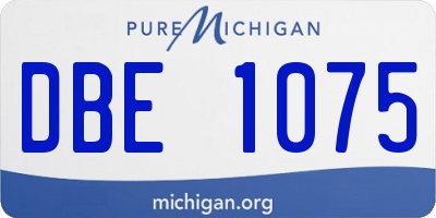 MI license plate DBE1075