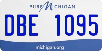 MI license plate DBE1095
