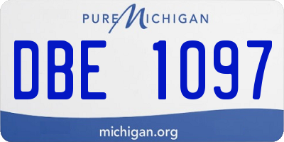 MI license plate DBE1097