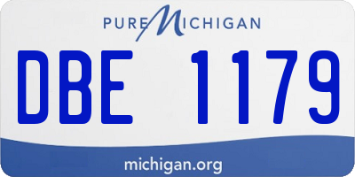 MI license plate DBE1179