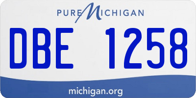 MI license plate DBE1258
