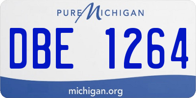 MI license plate DBE1264