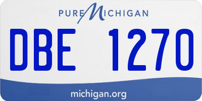 MI license plate DBE1270