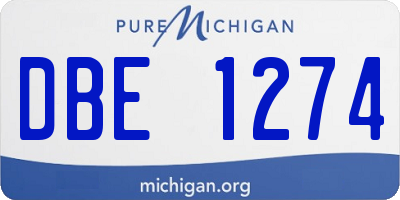 MI license plate DBE1274
