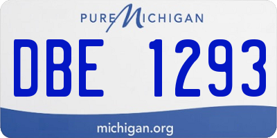 MI license plate DBE1293