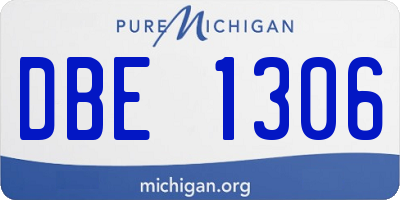 MI license plate DBE1306