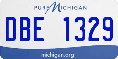MI license plate DBE1329