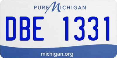MI license plate DBE1331