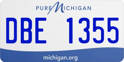 MI license plate DBE1355