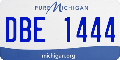 MI license plate DBE1444