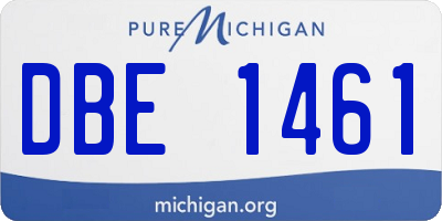 MI license plate DBE1461