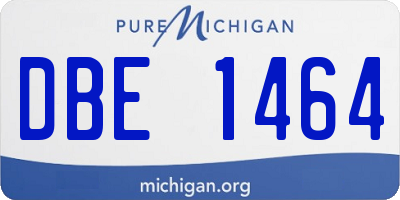 MI license plate DBE1464