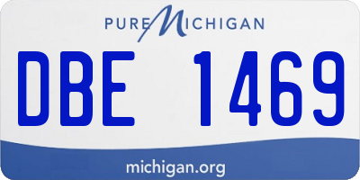 MI license plate DBE1469