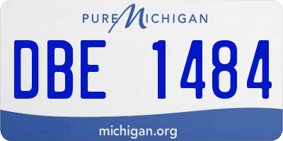 MI license plate DBE1484