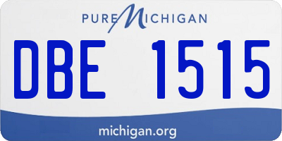MI license plate DBE1515
