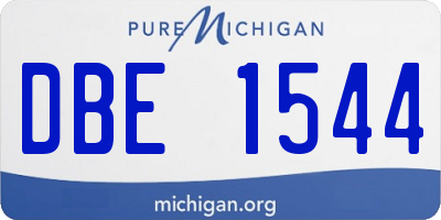 MI license plate DBE1544