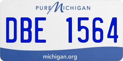 MI license plate DBE1564