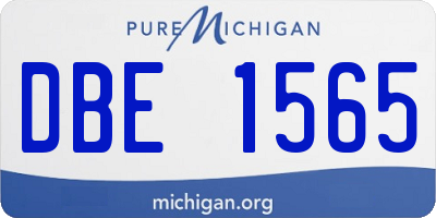 MI license plate DBE1565