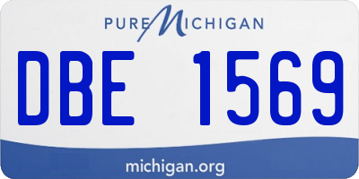 MI license plate DBE1569