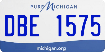 MI license plate DBE1575