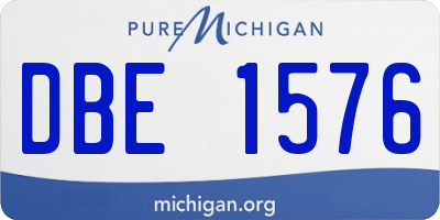 MI license plate DBE1576