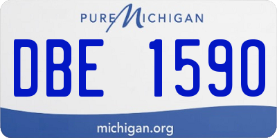 MI license plate DBE1590