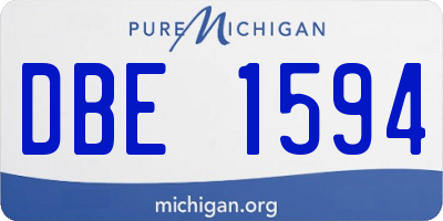 MI license plate DBE1594
