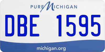 MI license plate DBE1595